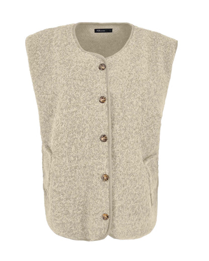 Gilet - Keesje Boiled wool look | Beige