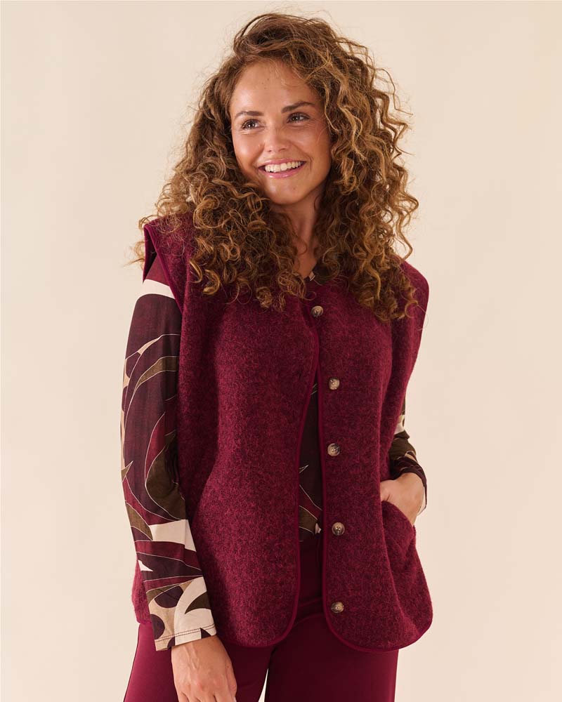 Gilet - Keesje Boiled wool look | Port