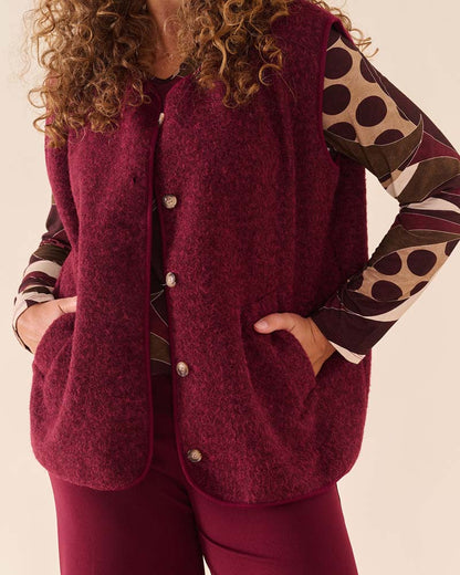 Gilet - Keesje Boiled wool look | Port