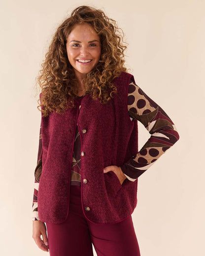 Gilet - Keesje Boiled wool look | Port