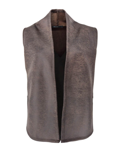 Gilet - Londy Leather Look | Bruin