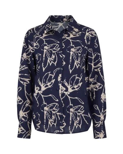 Blouse - Evita Bloem line | Navy
