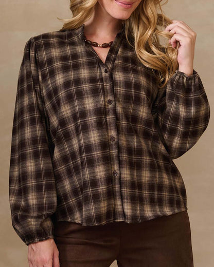 Blouse - Boho Ruit | Bruin