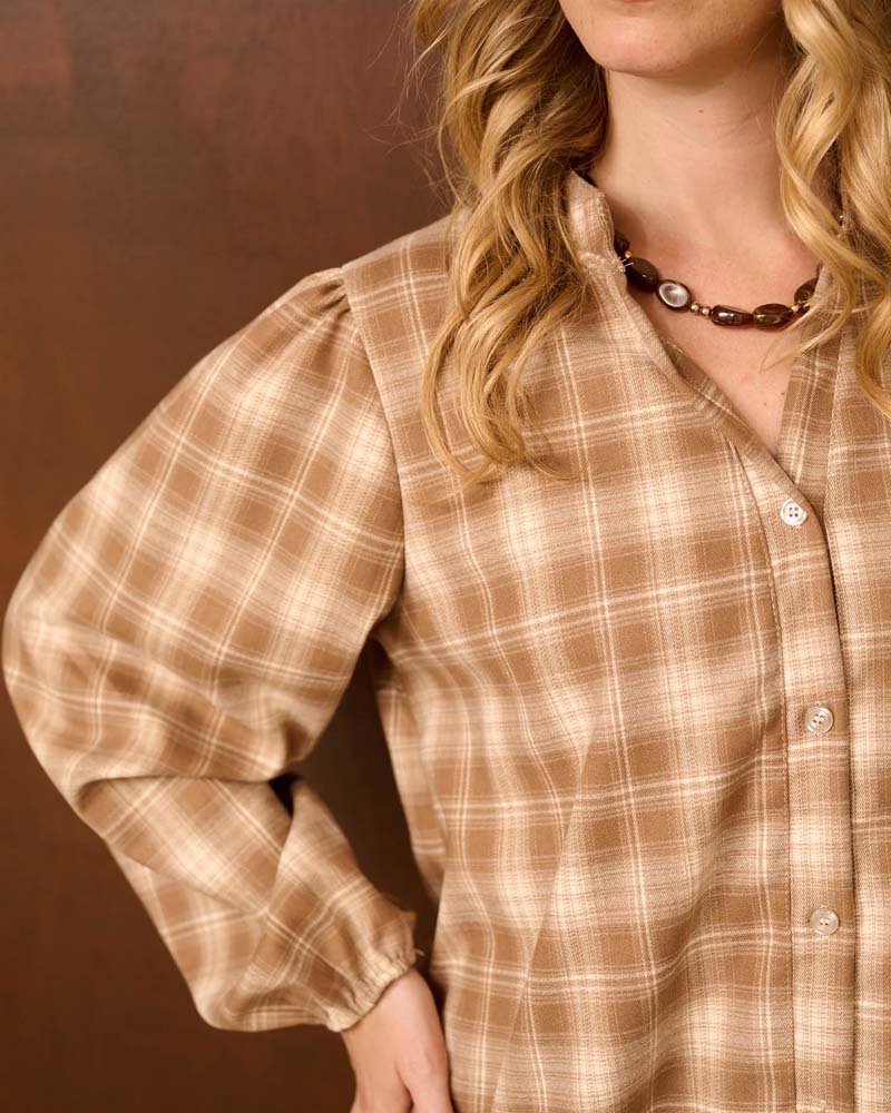 Blouse - Boho Ruit | Camel