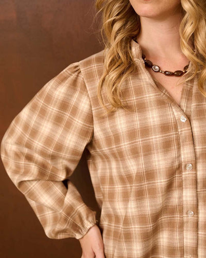 Blouse - Boho Ruit | Camel