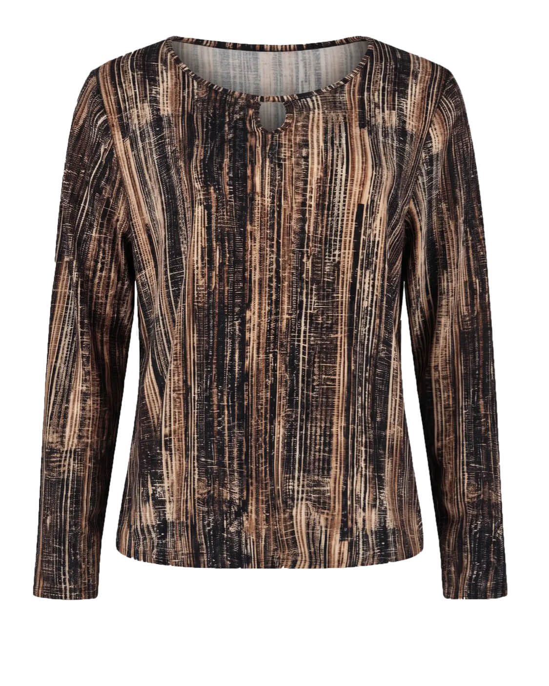 Top - Mimi Grain lines-FB | Zwart