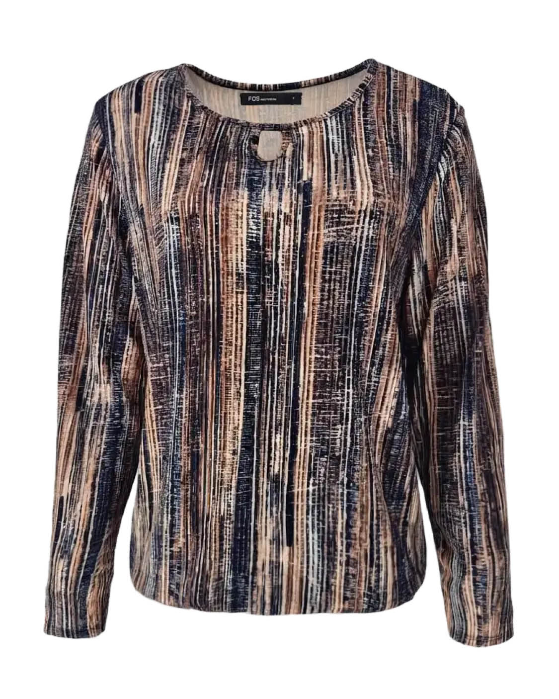 Top - Mimi Grain lines-FB | Navy