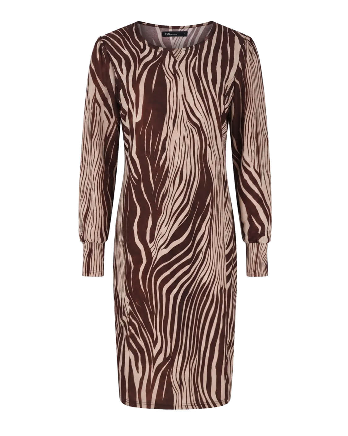 Jurk - Fiona Wild Lines | Bruin