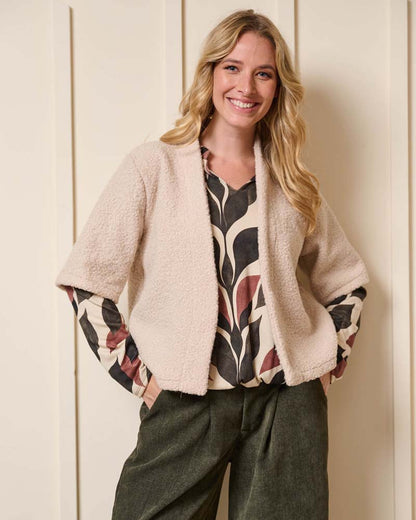 Gilet - Lia Teddie krul | Beige