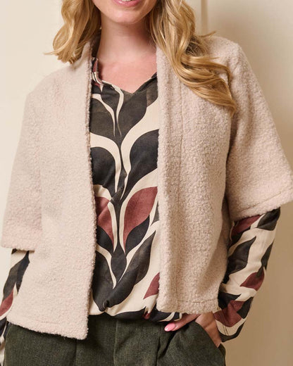 Gilet - Lia Teddie krul | Beige