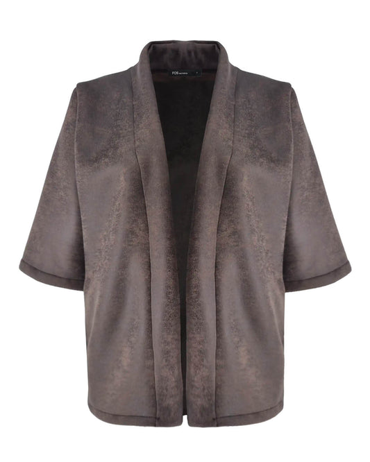 Gilet - Lia Leather Look | Bruin