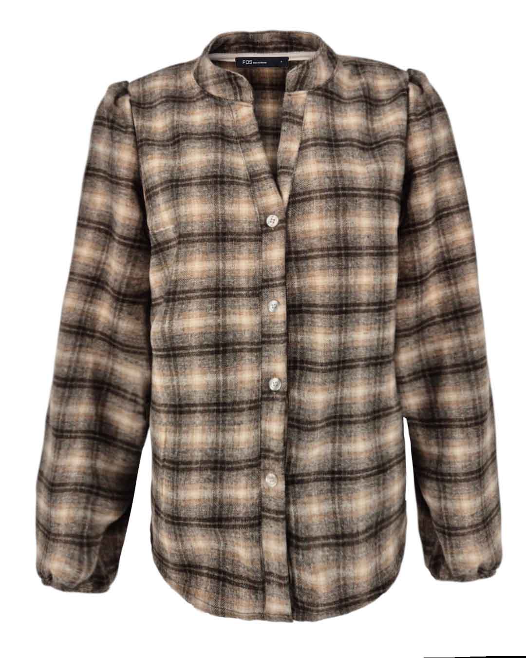 Blouse - Boho Double Ruit | Bruin