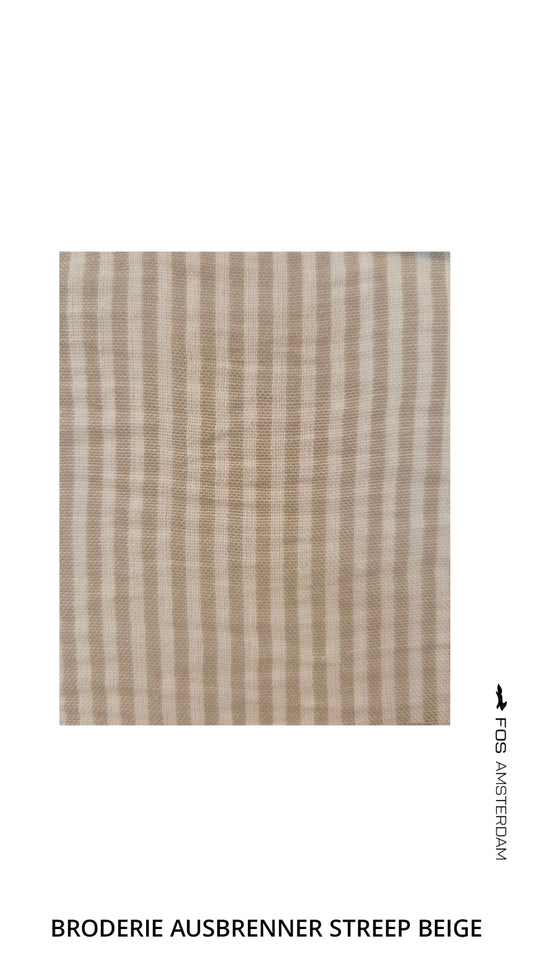 Blouse - Katie Classic streep | Beige