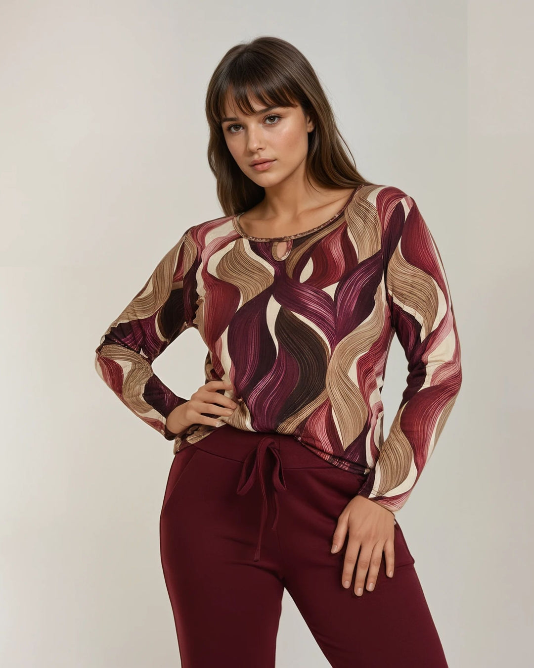 Top - Mimi Twist-FB | Beaujolais