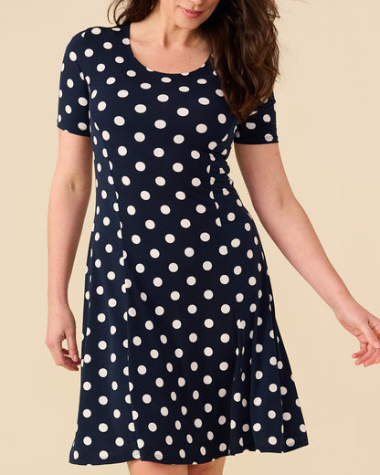 Jurk - Aster Polka-ET | Navy
