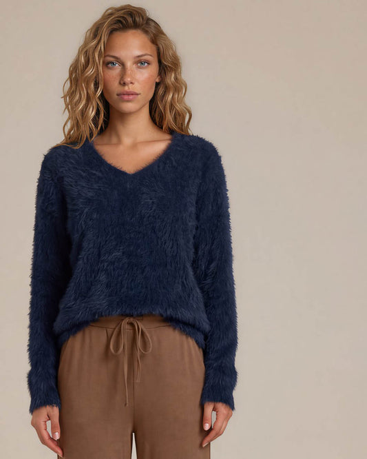 Sharon - Fluffy Chenille | Navy