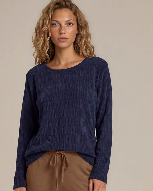 Top - Sisi Jacquard | Navy