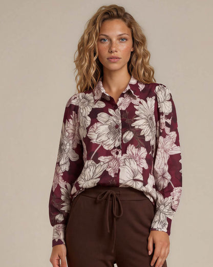 Blouse - Evita Boeket line | Bordeaux