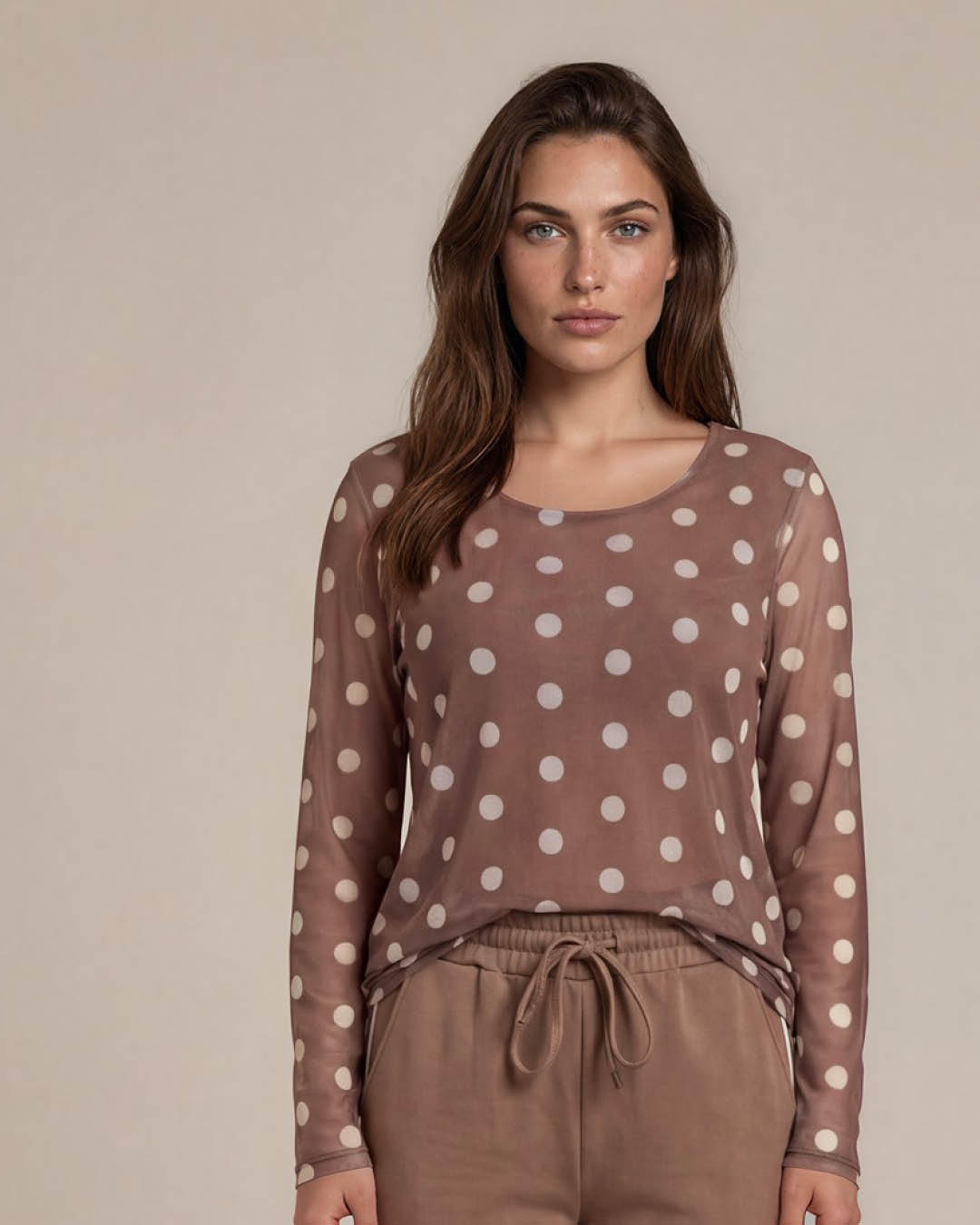 Top - Mona Tule nop | Camel