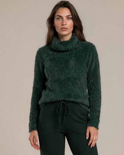 Top - Nico Fluffy Chenille | Bottle Green