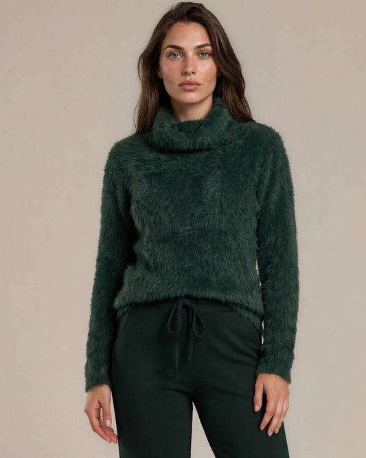 Top - Nico Fluffy Chenille | Bottle Green