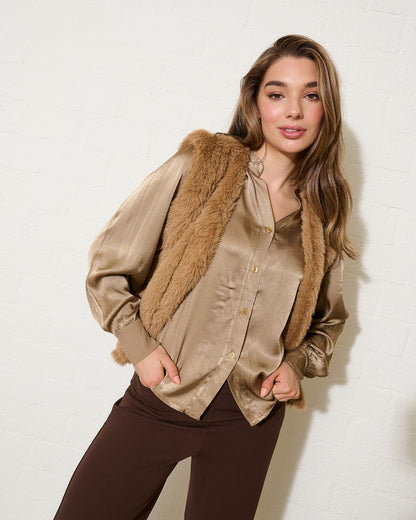 Gilet | Camel