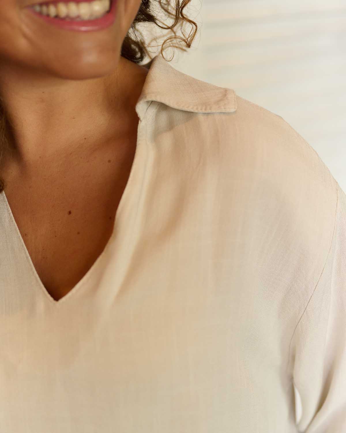 blouse jamie uni beige