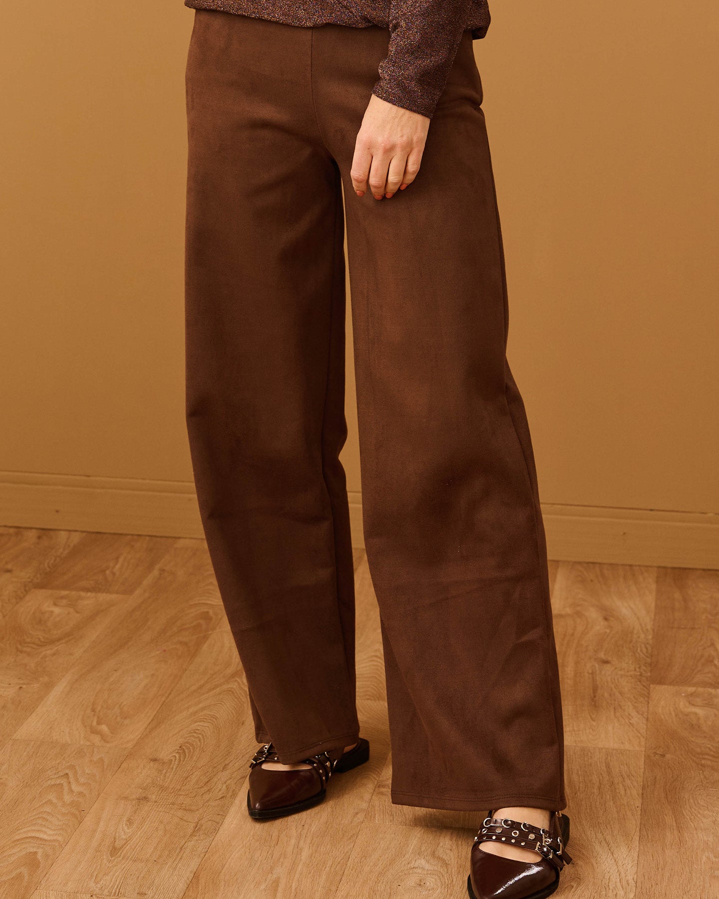 Bentha - Uni Suedine | Bruin Broeken