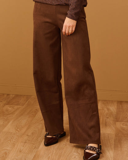 Bentha - Uni Suedine | Bruin Broeken