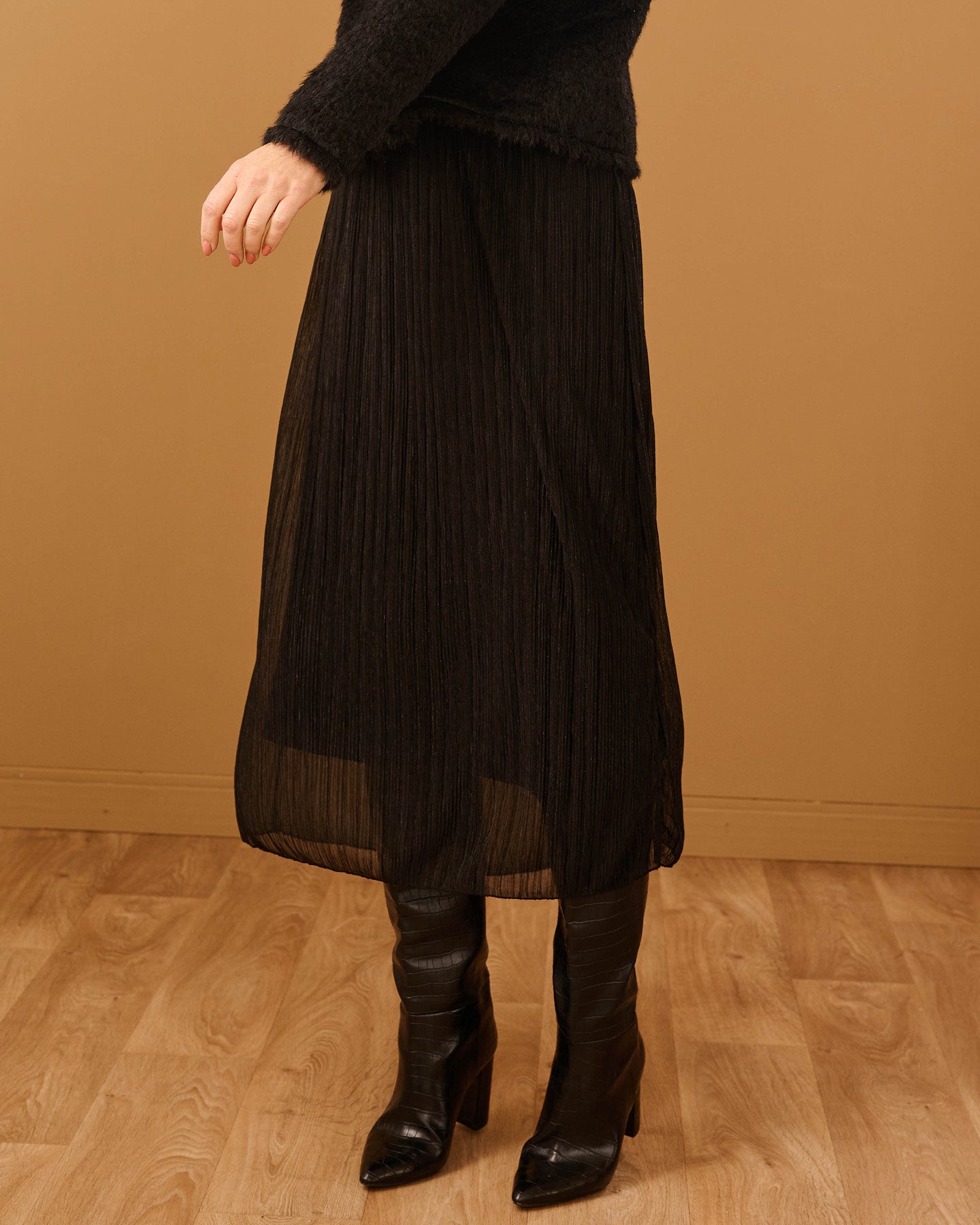 Rok - Lucie Lurex | Zwart Rokken