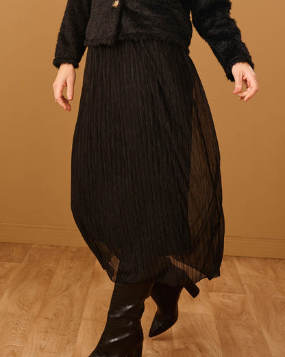 Rok - Lucie Lurex | Zwart Rokken