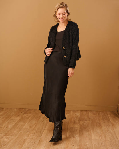 Vest - Reina Beaver | Zwart Vesten & Truien